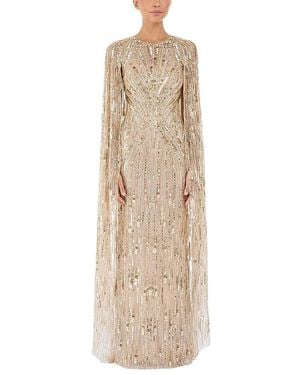Jenny Packham Elio Sequin-Embellished Maxi Dress - Natural