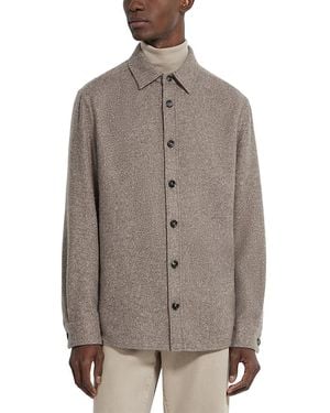 ZEGNA Cashmere & Silk Overshirt - Brown