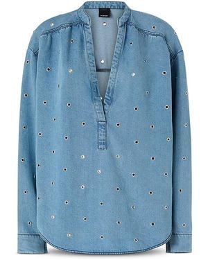 Pinko Bellicoso Blusa Light Denim Shirt - Blue
