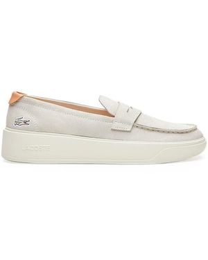 Lacoste Hybrid Slip On Penny Loafers - White