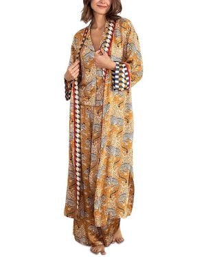 Printfresh Bagheera Satin Robe - Metallic