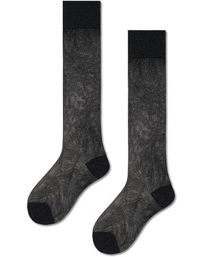 Happy Socks Sheer Me Up Knee High Socks - Black