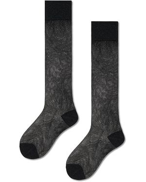 Happy Socks Sheer Me Up Knee High Socks - Black