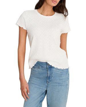 NIC+ZOE Lace Knit T Shirt - Blue