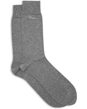 Reiss Milo Logo Embroidered Socks - Gray