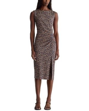 Diane von Furstenberg Andie Slit Front Dress - Brown