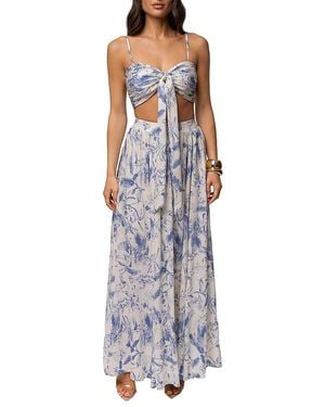 JLUXLABEL Abstract Blooming Garden Skirt Set - Purple