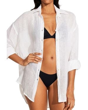 Vitamin A Playa Boyfriend Shirt - White