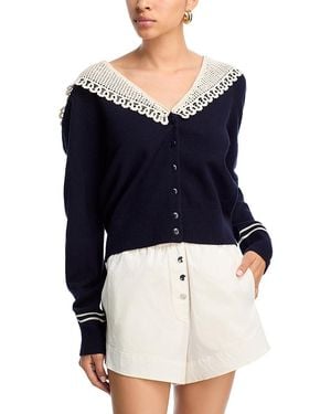 Sea Marie Sailor Collar Cardigan - Blue