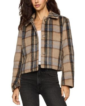 Z Supply Petra Plaid Shrunken Jacket - Brown