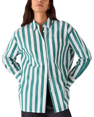 Whistles Oversized Striped Shirt - Blue