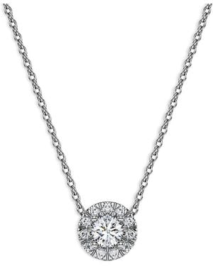Swarovski Eternity Certified Lab Grown Diamond Halo Pendant Necklace, 15.87-17.87 - Metallic