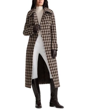 Mackage Houndstooth Belted Coat - Black