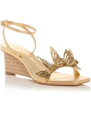Sophia Webster Vanessa Butterfly Espadrille Wedge Sandals - Metallic