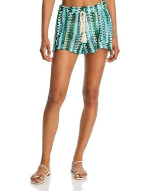 Palmacea Nair Swim Cover-Up Shorts - Blue