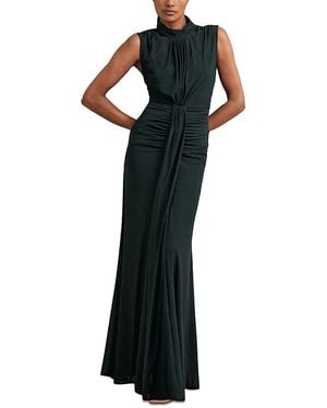 Reiss Daniella Ruched Maxi Dress in Brown | Lyst