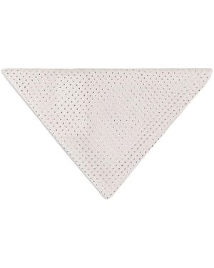Maje Rhinestone Embellished Wool Triangle Scarf - White