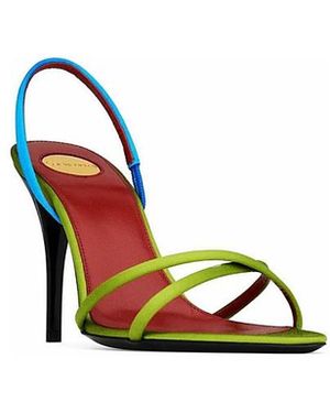 Saint Laurent Justify Slingback Sandals - White