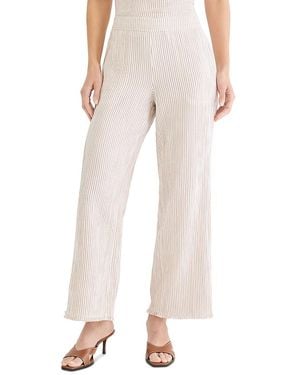 NIC+ZOE Pinstripe Gauze Pants - Pink