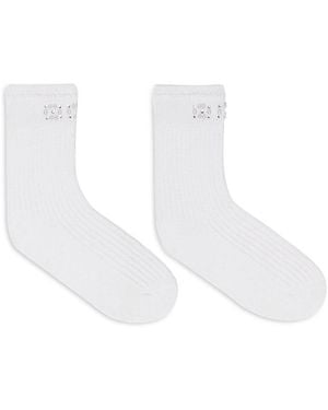 Maje Pearl Pointelle Socks - White