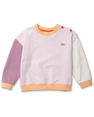 Mon Coeur Recycled Cotton Colorblock Sweatshirt - Pink