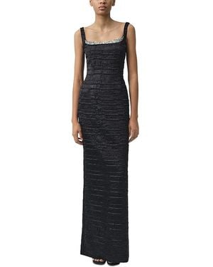 Jonathan Simkhai Martina Embellished Satin Gown - Black