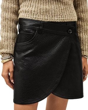 Ba&sh Bango Leather Skirt - Black