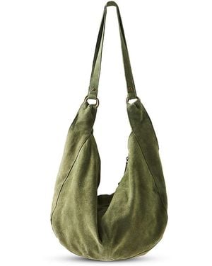 Free People Roma Suede Tote - Green