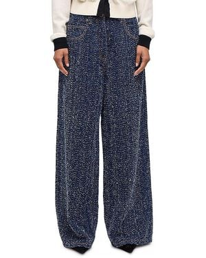 Ronny Kobo Solene High Rise Wide Leg Jeans - Blue