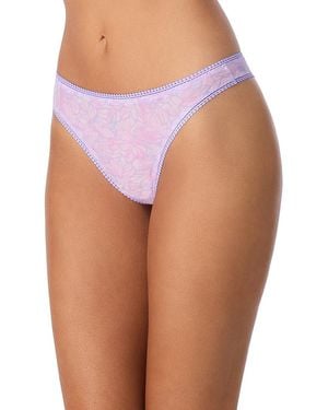 On Gossamer Printed Hipster Thong - White