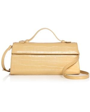 Aqua East West Top Handle Bag - Natural