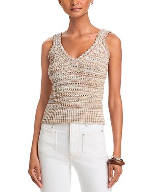 Veronica Beard Selwyn Sweater Tank Top - White