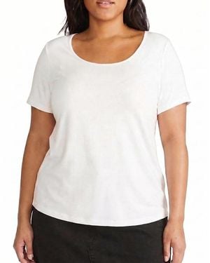 UNIVERSAL STANDARD Plus Scoop Neck Tee - White