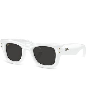 Ray-Ban Wayfarer Puffer A$Ap Rocky Square Sunglasses, 47Mm - White