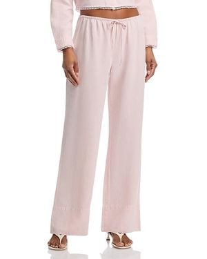Bella Dahl Wide Leg Drawstring Pants - Pink