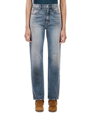 SLVRLAKE Denim London High Rise Straight Jeans - Blue