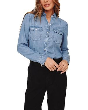 Bella Dahl Chambray Seamed Shirt - Blue