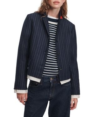 Rag & Bone Lawrence Wool Blend Crop Blazer - Blue