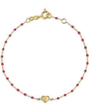 Gigi Clozeau 18K Mini Gigi Lucky Heart Bracelet - Metallic