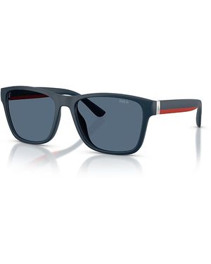Polo Ralph Lauren Square Sunglasses, 56Mm - Blue