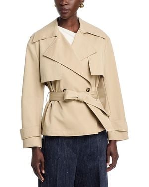 BOSS Cinina Cotton Belted Jacket - Natural