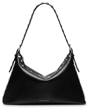 Stuart Weitzman Stuart Stud Shoulder Bag - Black