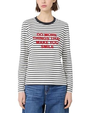 Weekend by Maxmara Wkdvicino Striped Message Tee - Red