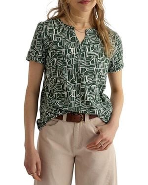 Seasalt Cornwall Waterflow Short Sleeve Top - Green