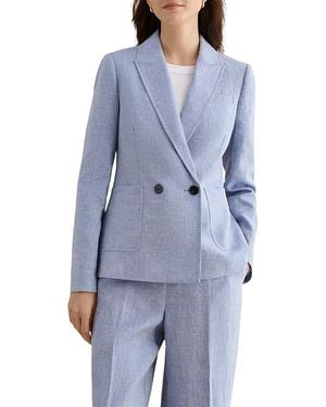 Hobbs Estella Linen Blazer - Blue