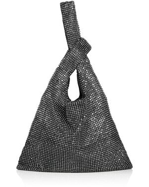 Aqua Small Crystal Evening Bag - Black