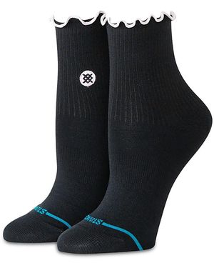 Stance Pop Ruffle Icon Quarter Socks - Black