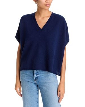 Majestic Filatures Cashmere Cap Sleeve Sweater - Blue