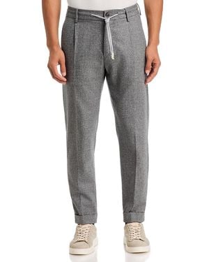 Eleventy Wool & Cotton Cashmere Jogger Pants - Gray