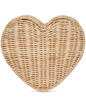 Kayu Sisal Straw Heart Crossbody - Natural